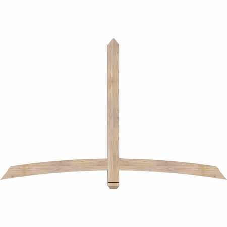 Ekena Millwork Bellingham Smooth Timber Gable Bracket, Douglas Fir, 72"W x 45"H x 3 1/2"D x 3 1/2"F, 15/12 Pitch GBW072X45X0404BEL00SDF